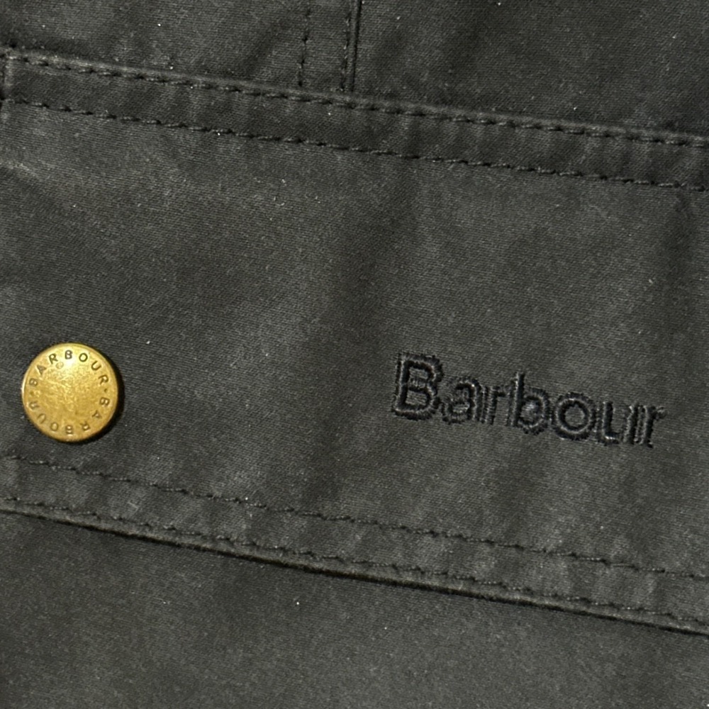 Barbour Shore Jacket Wax Waterproof Navy Rain Coat Jacket Size US 10 / UK 14 - Picture 10 of 16